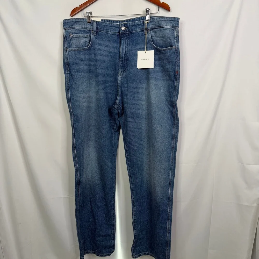 Warp + Weft GRR Gerald R. Ford Relaxed Straight Jeans Westside Light Blue 42x34‎